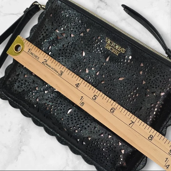 Victoria's Secret Black and Pink Wristlet Clutch- B83 - Picture 5 of 6